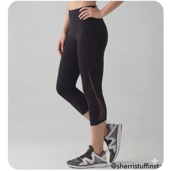 lululemon athletica Pants - EXCELLENT Lululemon Train Times Crop 17" Black Luxtreme High-Rise Leggings 2